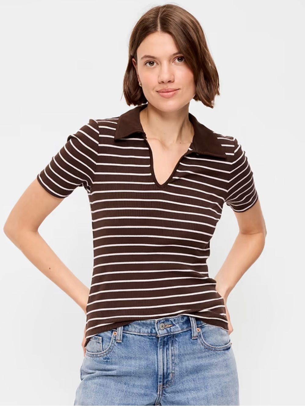 OLD NAVY Keyhole Polo Top NWT